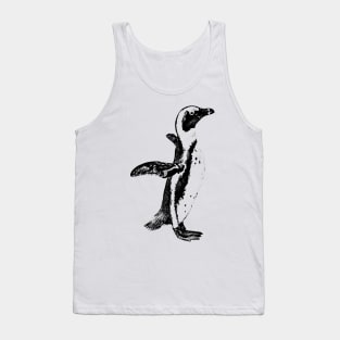 African Penguin in Graphic Black and White Tank Top